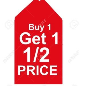 buy one item at full price high item will be first get other 1/2 off